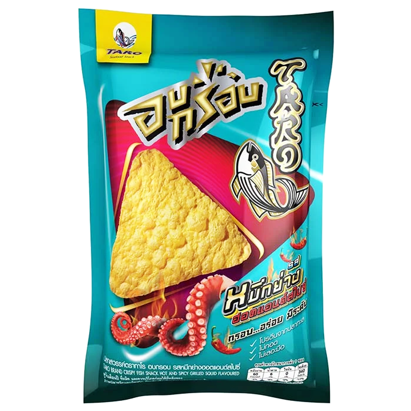 Taro Crispy Fish Paradise Hot and Spicy Grilled Squid Flavor 17 g