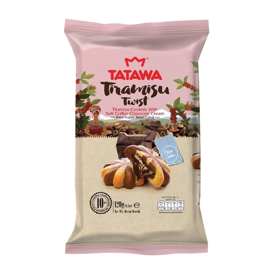 Tatawa Tiramisu Twist Cookies 120g ຊອງ 10pcs