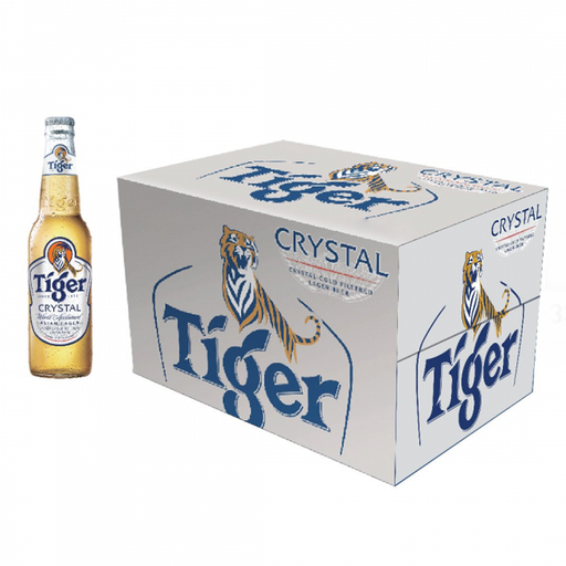 Tiger Crystal Beer 330ml Boxes of 24 glass