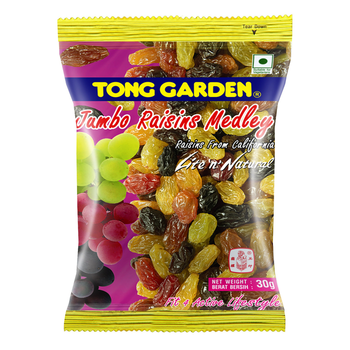 Tong Garden Jumbo Raisins Medley Size 30g