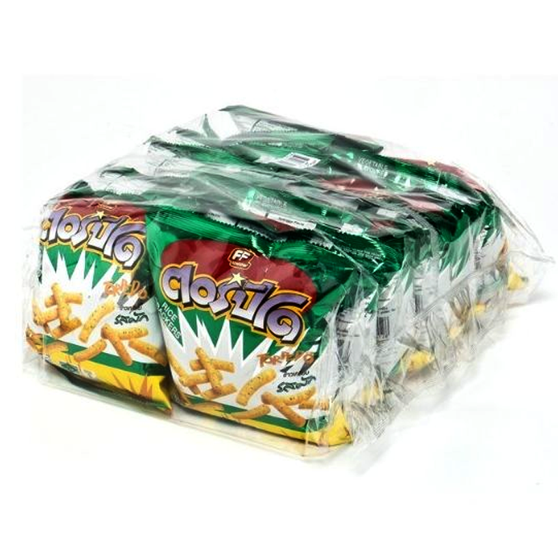Torpedo Rice Crackers Snack Cornflakes Vegetable Flavor Pack of 12pcs