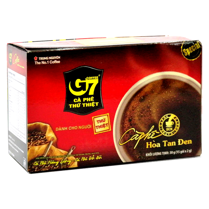 Trung Nguyen G7 Instant Coffee Coffee 100% Pure Soluble Size 2g boxes of 15 Sachets