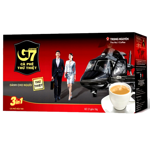 Trung Nguyen G7 Instant Coffee Mix 3in1 ຂະໜາດ 16g ກ່ອງ 20 ຊອງ