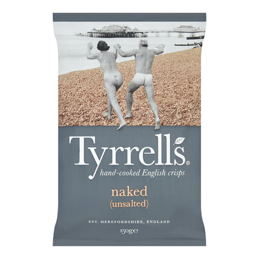 Tyrrells Naked Unsalted Crisps 150g