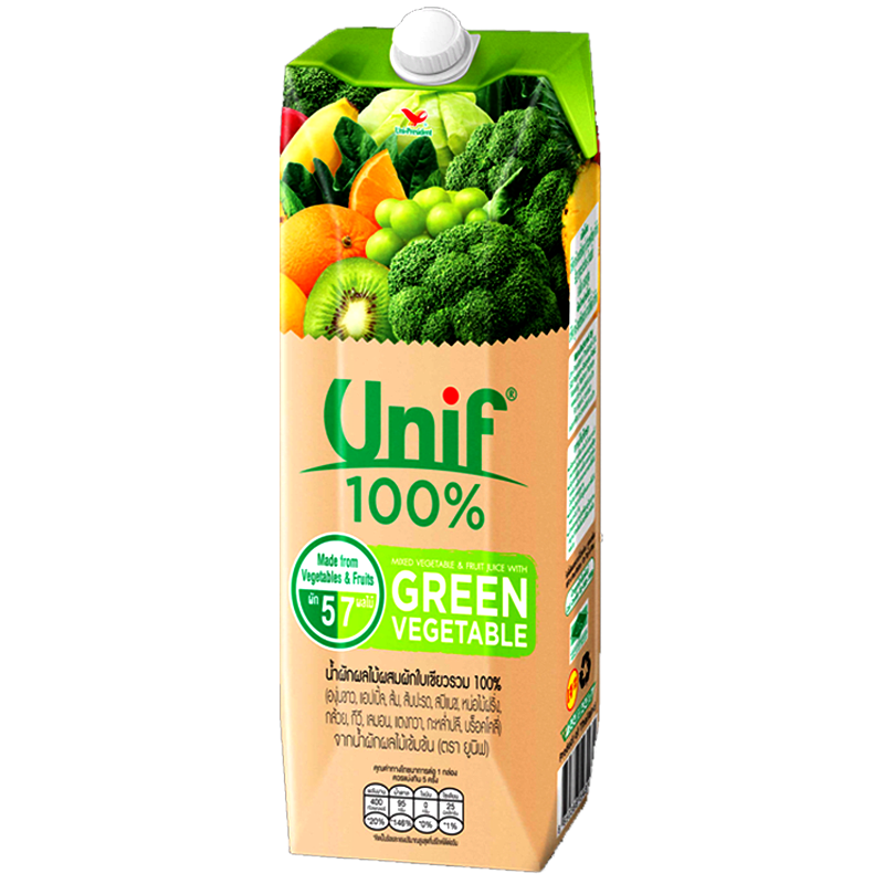 Unif 100% Mixed Vegetable and Fruit Juice with Green Vegetable Size 1L