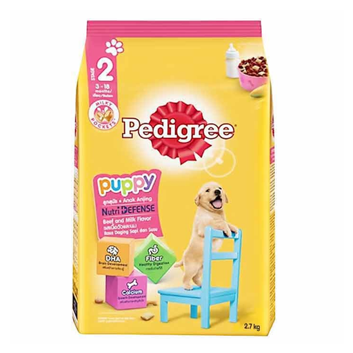 Pedigree Puppy Nutri defense Beef&Milk flavor 3-18 Months 2,7kg (Stage 2)