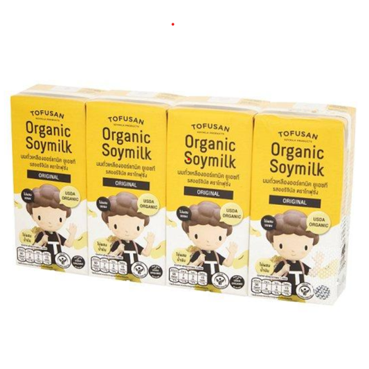 Tofusan Organic Soymilk Original 180mlx4pcs