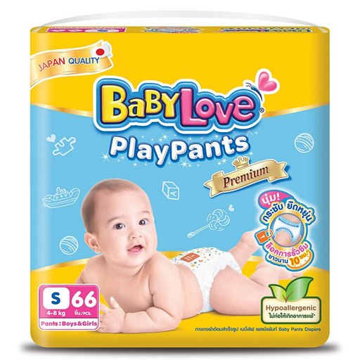 Baby Love Playpants Ultra Dry Size S 4-8kg Baby Pants Diapers For Boys &amp; Girls Pack of 66pcs