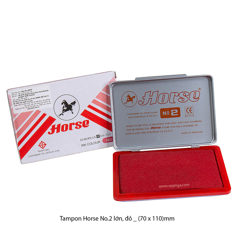 Tampon HORSE Nro.2 de 7x11cm

(Red)