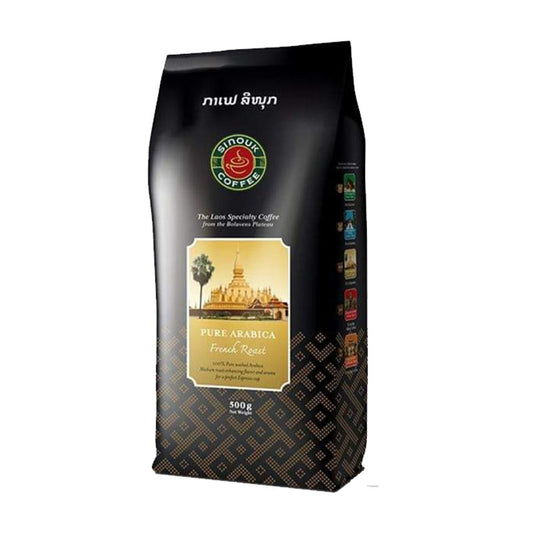 Sinouk Coffee French Roast Coffee Ground ຂະໜາດ 500g (Arabica ບໍລິສຸດ)