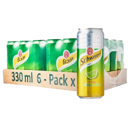 SCHWEPPES Lime Soda Size 330ml x 24cans
