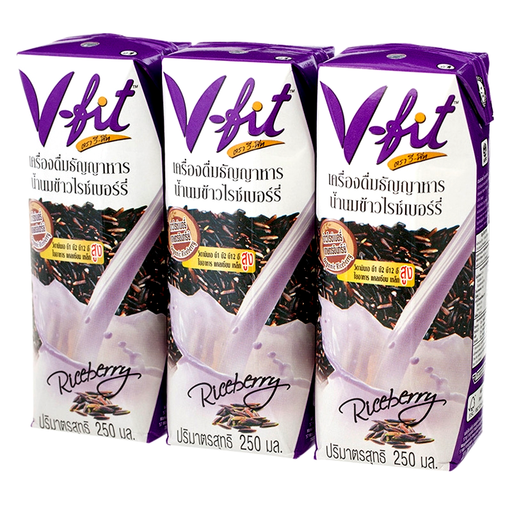 V-Fit Cereal Drink ນົມເຂົ້າເບີຣີ ຂະໜາດ 250ml ຊອງ 3ກ່ອງ
