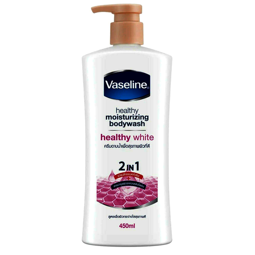Vaseline Healthy Moisturizing Body Wash Cream Shower Formula Healthy White ຂະໜາດ 450ml