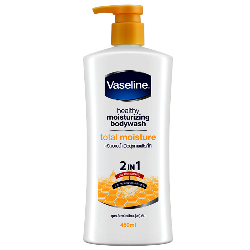 Vaseline Healthy Moisturizing Body Wash Shower Cream Formula total moi