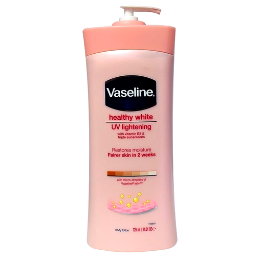 Vaseline Healthy White Skin UV Lightening with Vitamin B3 &amp; Triple Sunscreen Lotion ຂະໜາດ 725ml