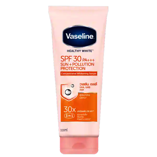 Vaseline Healthy White Sun + Pollution Protection Concentrated Whitening Serum SPF 30 PA++++ ຂະໜາດ 320ml