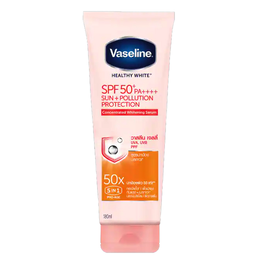 Vaseline Healthy White Sun + Pollution Protection Concentrated Whitening Serum SPF50+ PA++++ ຂະໜາດ 180ml