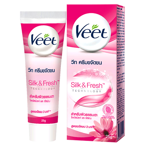 Veet Hair Removal Cream Silk &amp; Fresh Technology Formula Hair Removal In 3 ນາທີ ຂະໜາດ 50ml