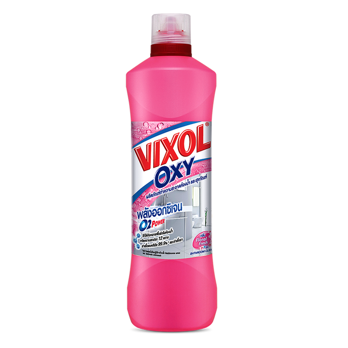 ຜະລິດຕະພັນລ້າງຫ້ອງນ້ຳ Vixol Oxy Bathroom Cleaner Oxygen power Removing dirt 12 stain Scent Floral Fresh Size 700ml