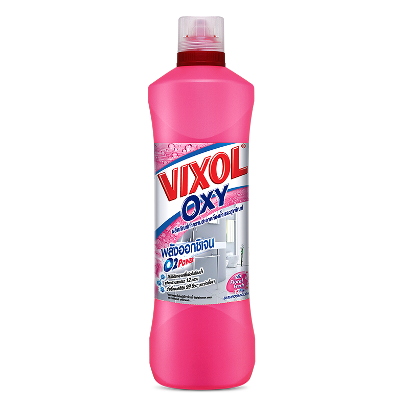 Vixol Oxy Bathroom Cleaner Oxygen power Removing dirt 12 stain Scent Floral Fresh Size 700ml