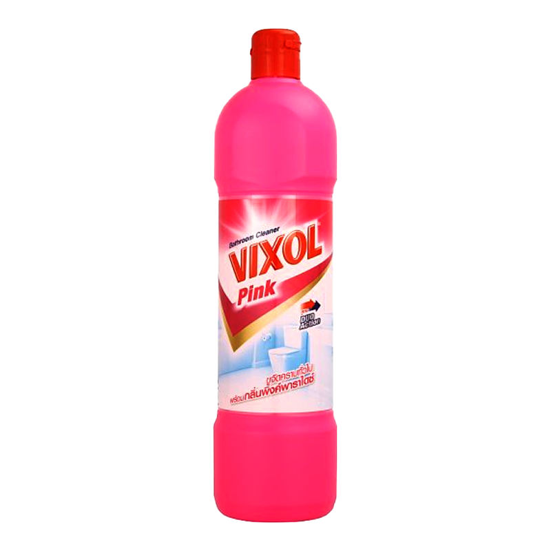 Vixol Pink Bathroom Cleaner Formula Duo Action General stain removal Scent Pink Paradise Size 900ml