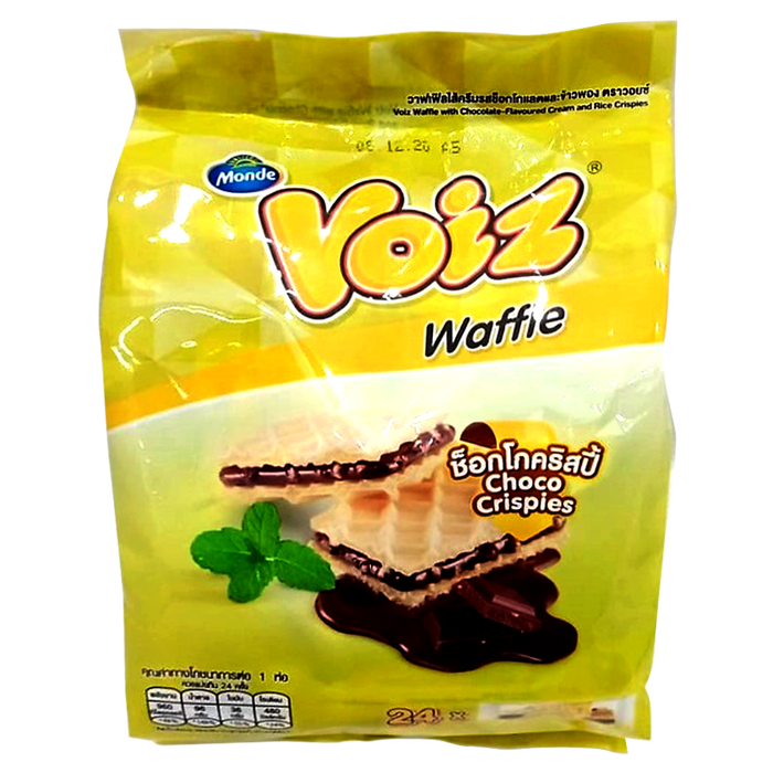 Voiz Waffle with Chocolate Flavoured Cream and Rice Krispies Size 192g