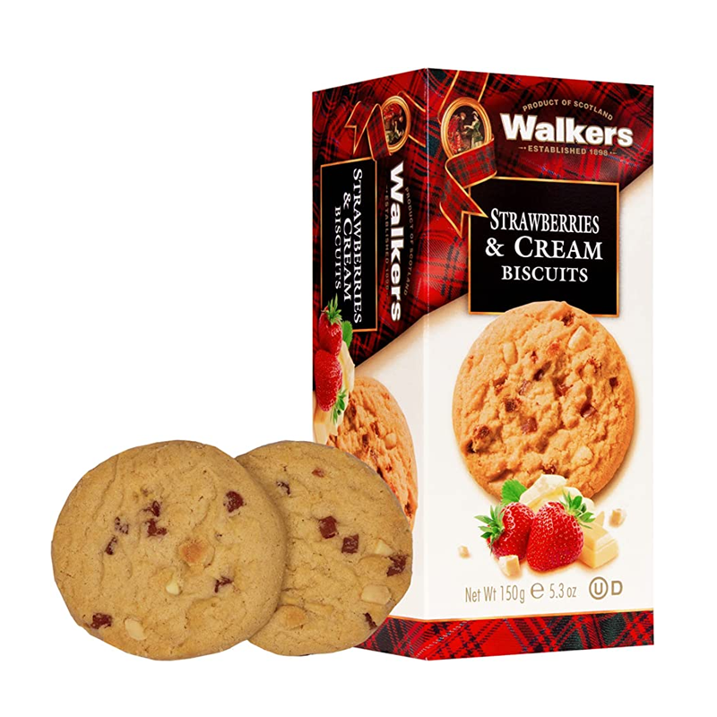 Waikers Strawberries &amp; Lemon Biscuits 150g