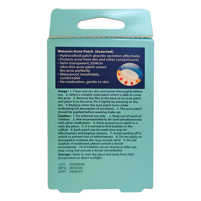 Watsons Acne Patch Absorbs secretion effectively boxes of 24pcs