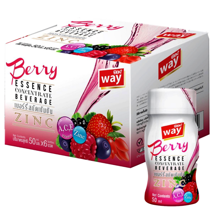 Way Berry Essence Concentrate Beverage ຂະໜາດ 50ml ຊອງ 6 ຂວດ
