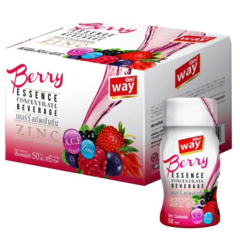 Way Berry Essence Concentrate Beverage Size 50ml Pack of 6bottles