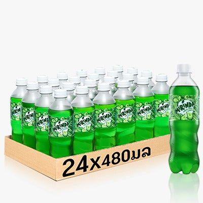 Mirinda Green 480ml bottle per pack of 24 bottles