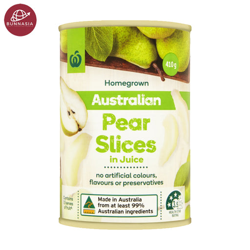 Woolworths Pear Slices in Juice 410g