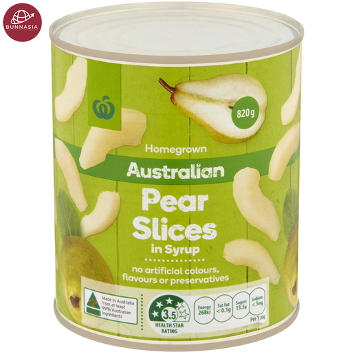 Woolworths Pear Slices ໃນຢານ້ໍາ 820g 