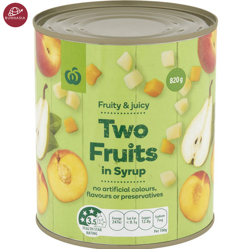 Woolworths Two Fruits in Syrup 820g