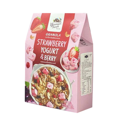 Younger Farm Granola Strawberry Yogurt & Berry Flavor 200g