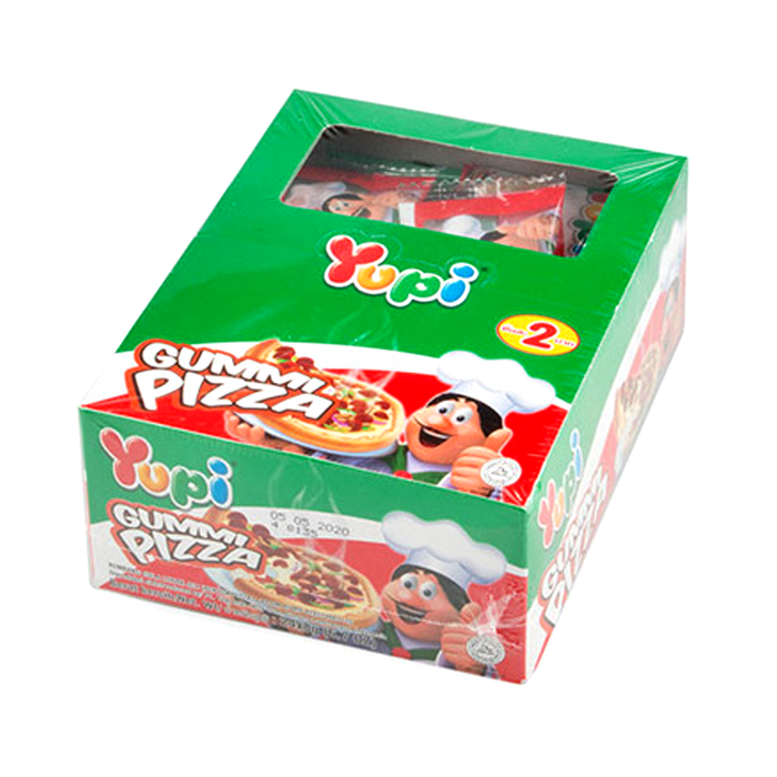 Yupi Pizza Jelly Gummy Mixed Fruit  Flavour Candy Pack 24pcs