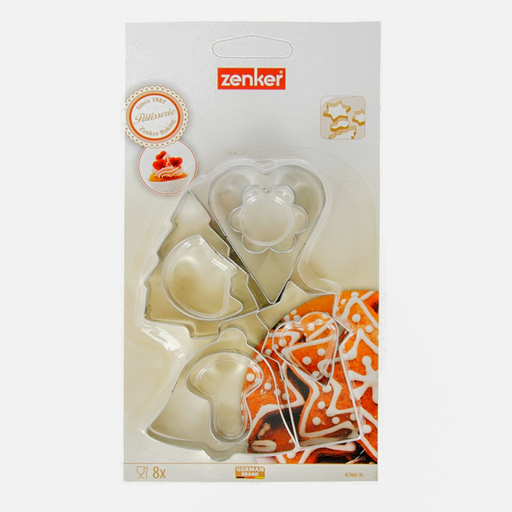 Zenker Cookie Cutters Stainless Pack 8 pcs