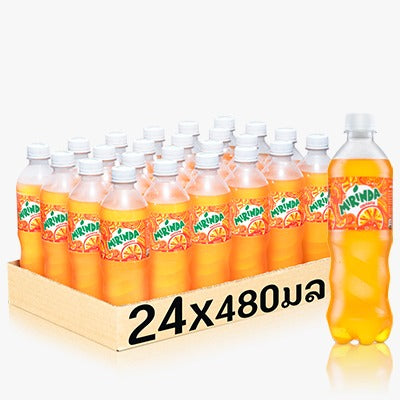Mirinda Orange 480ml bottle per pack of 24 bottles