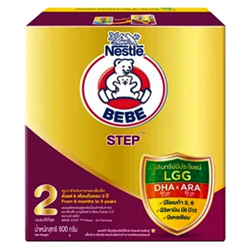 ນົມຜົງ Nestle BeBe Advanced Milk Powder, Age 2, Naturally Balance, for child 6 months -3 years Size 600g Per box