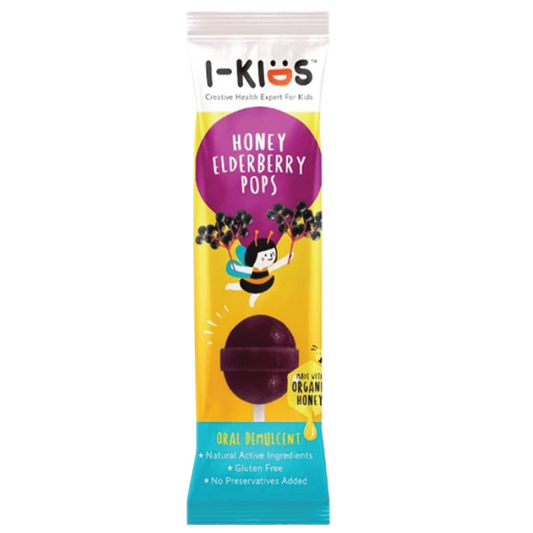 I-Kids Pop Honey Elderberry Pops Candy mixed with natural extracts Honey Elderberry