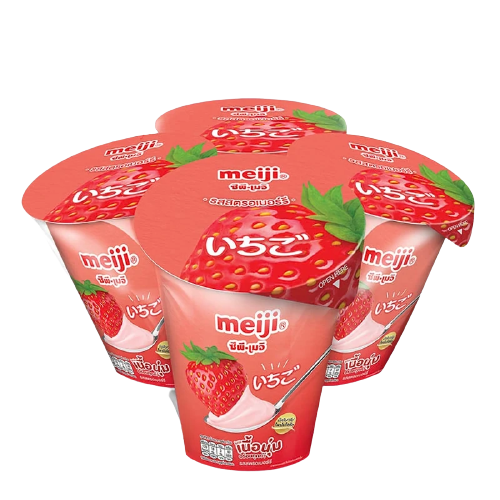 Meiji Strawberry  Flavour Yoghurt 135g Pack of 4pcs