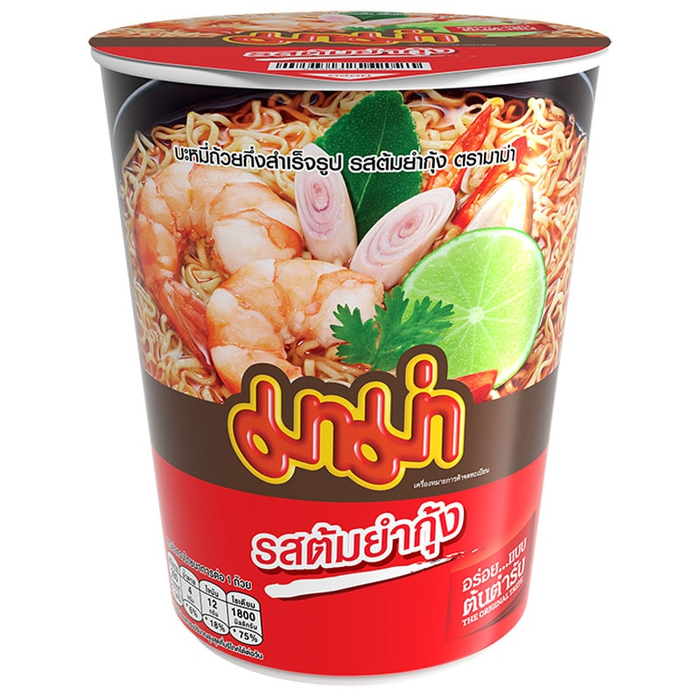 Mama Instant Cup Noodles Shrimp Tom Yum Flavour Size 60g