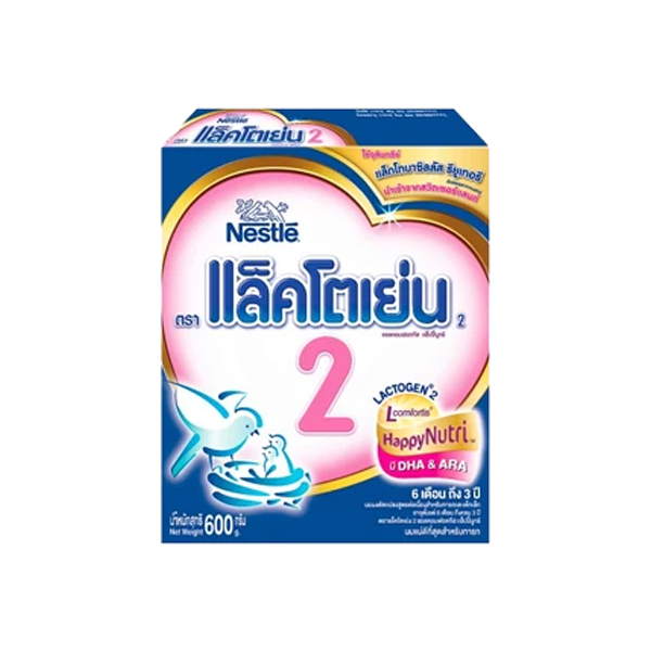 LACTOGEN 2 Lcomfortis Happy Nutri Follow-On Formula Milk Beverage For 6 moth - 3 year ຂະໜາດ 600g ຕໍ່ກ່ອງ